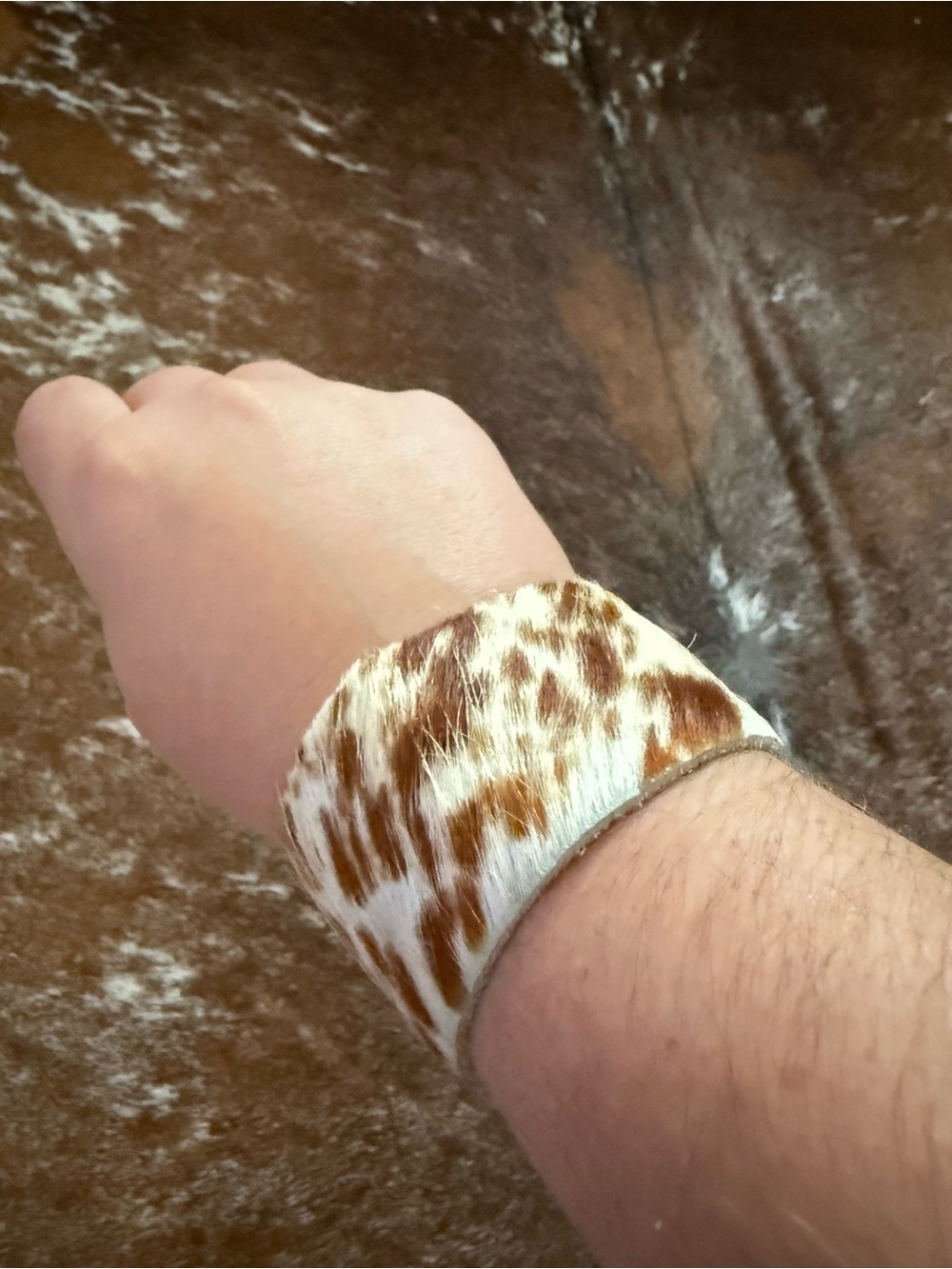 Cowhide Cuff Bracelet
